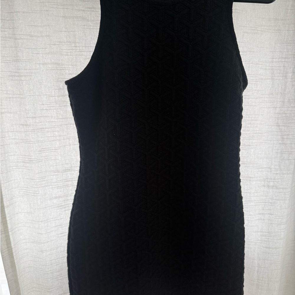 Black Textured Mini Dress